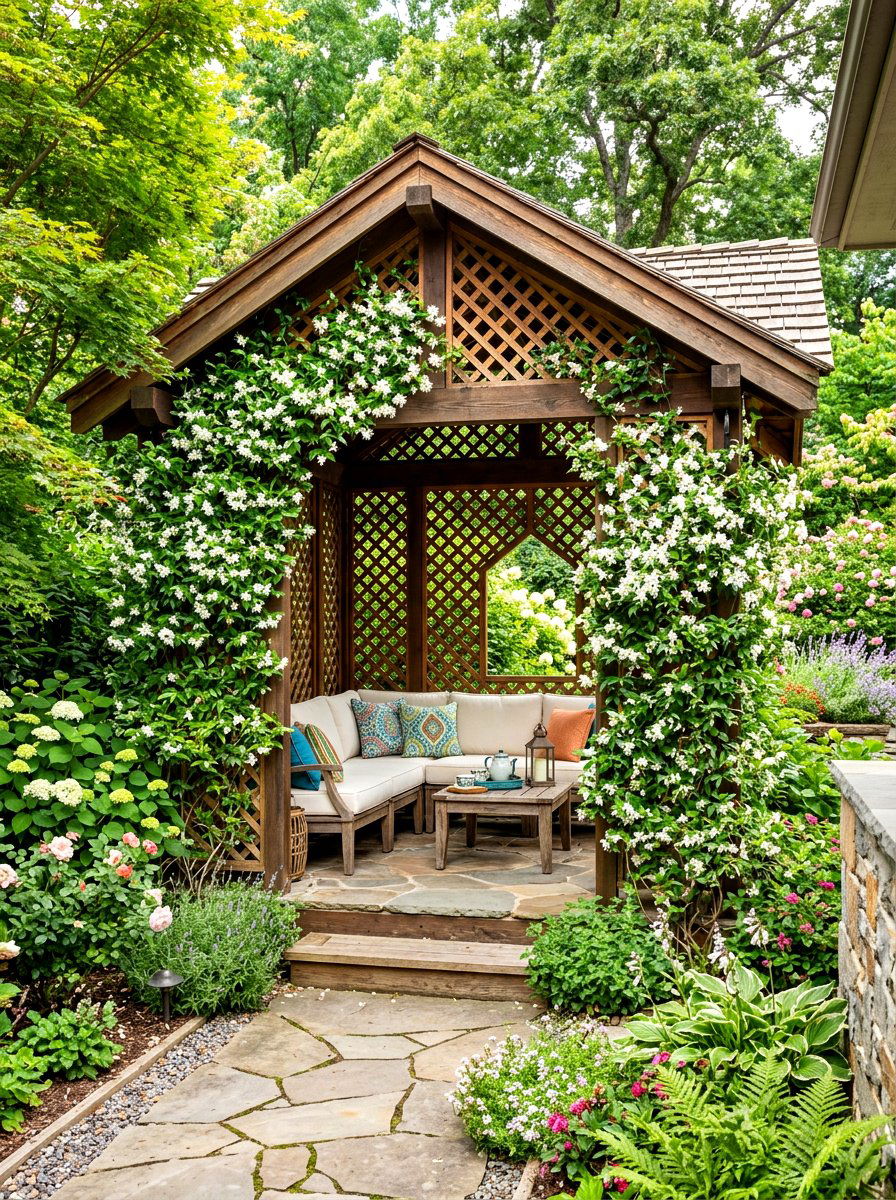 Privacy Lattice Gazebo - 30 gazebo ideas