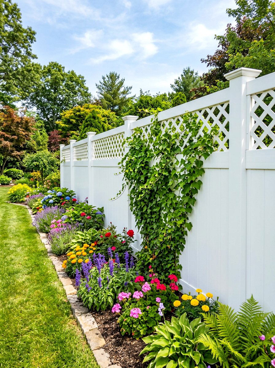 30 Fence Line Landscaping Ideas for a Clean, Gorgeous Look