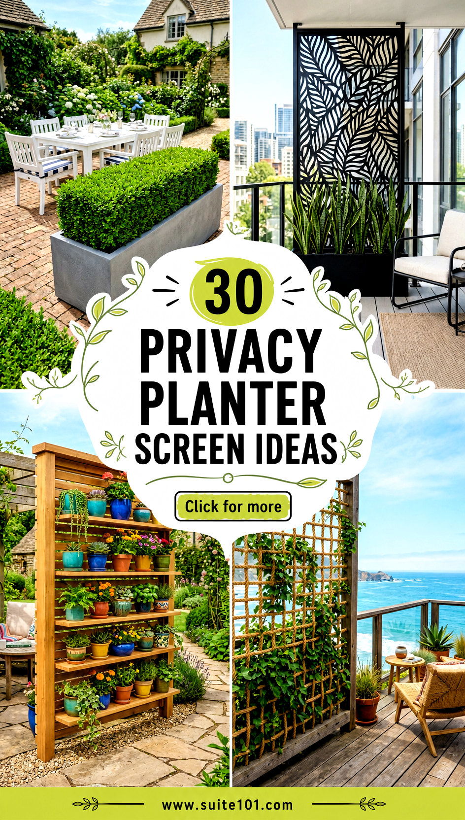 Privacy Planter Screen Ideas 30 Green Solutions for Seclusion - Privacy Planter Screen Ideas: 30 Green Solutions for Seclusion