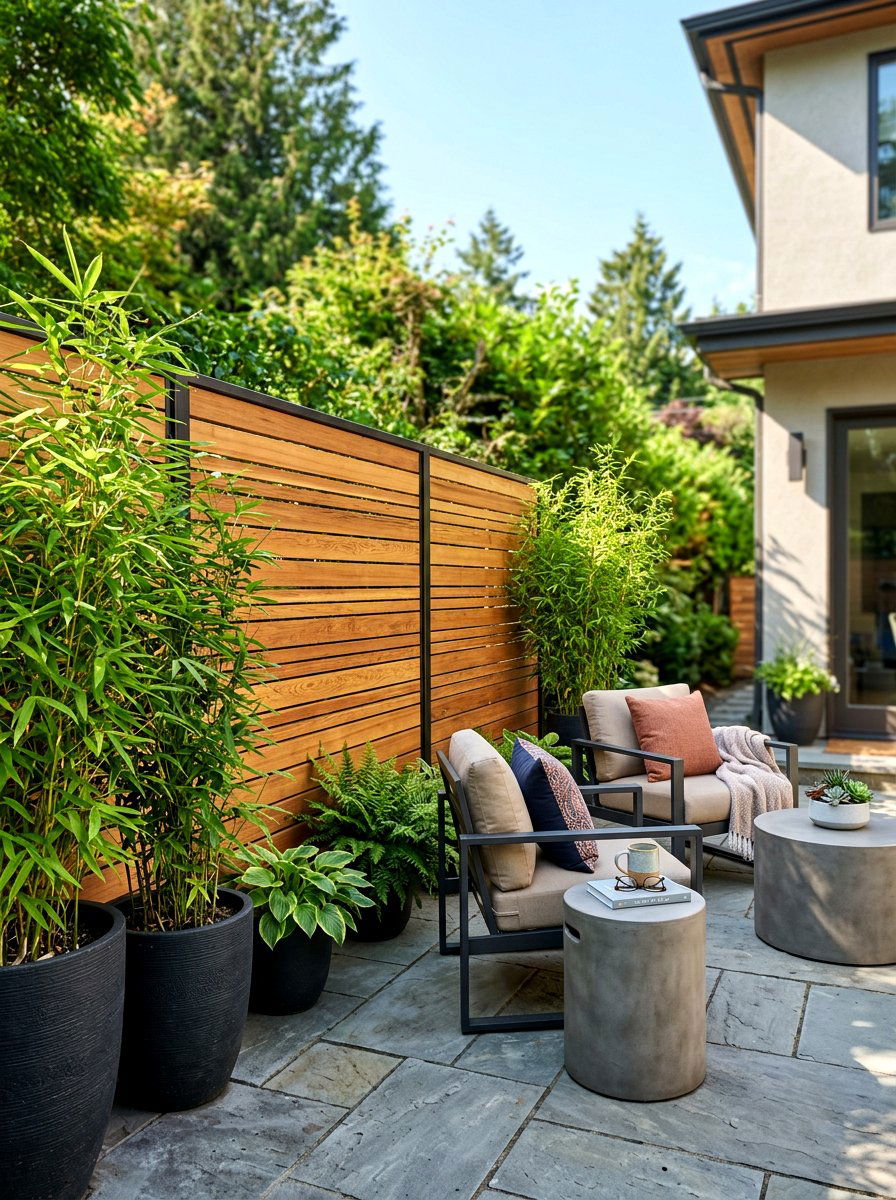 Privacy Screen - 30 family cookout backyard ideas
