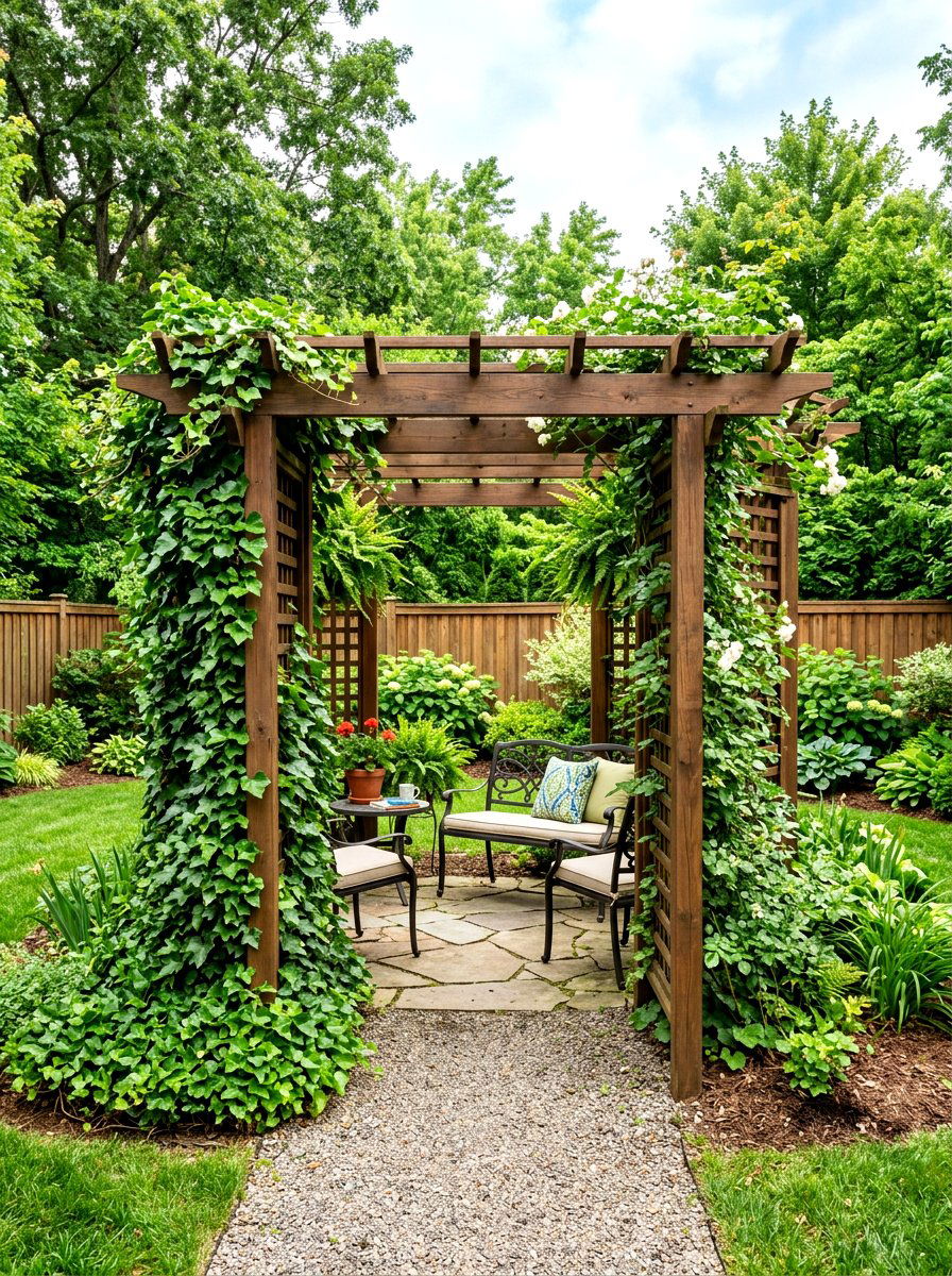 Privacy Screen Arbor - 30 arbor walkway ideas