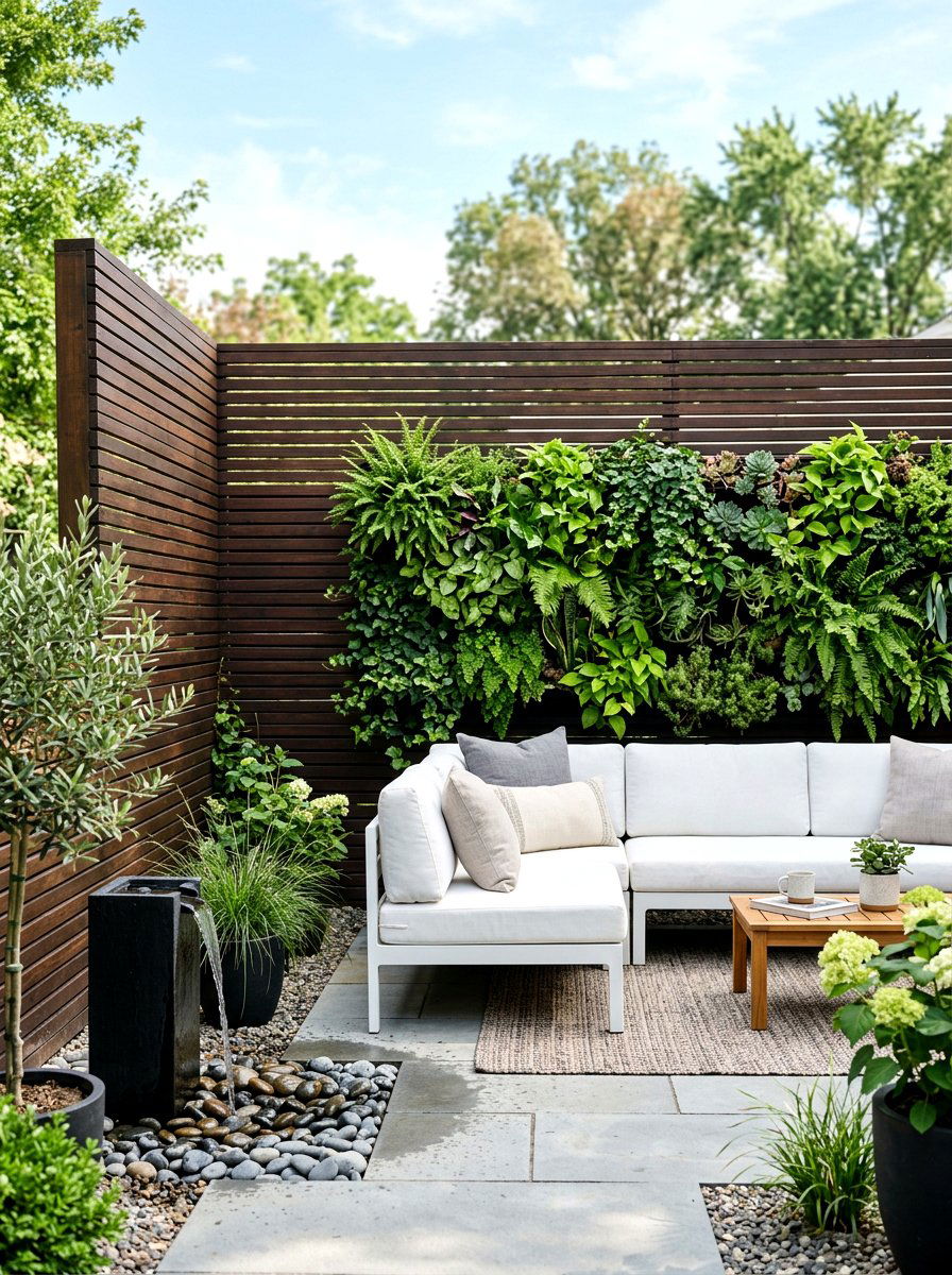 Privacy Screen Backyard - 30 modern patio ideas