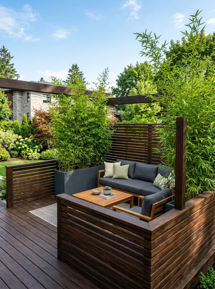 Privacy Screen Deck - 30 rooftop deck ideas