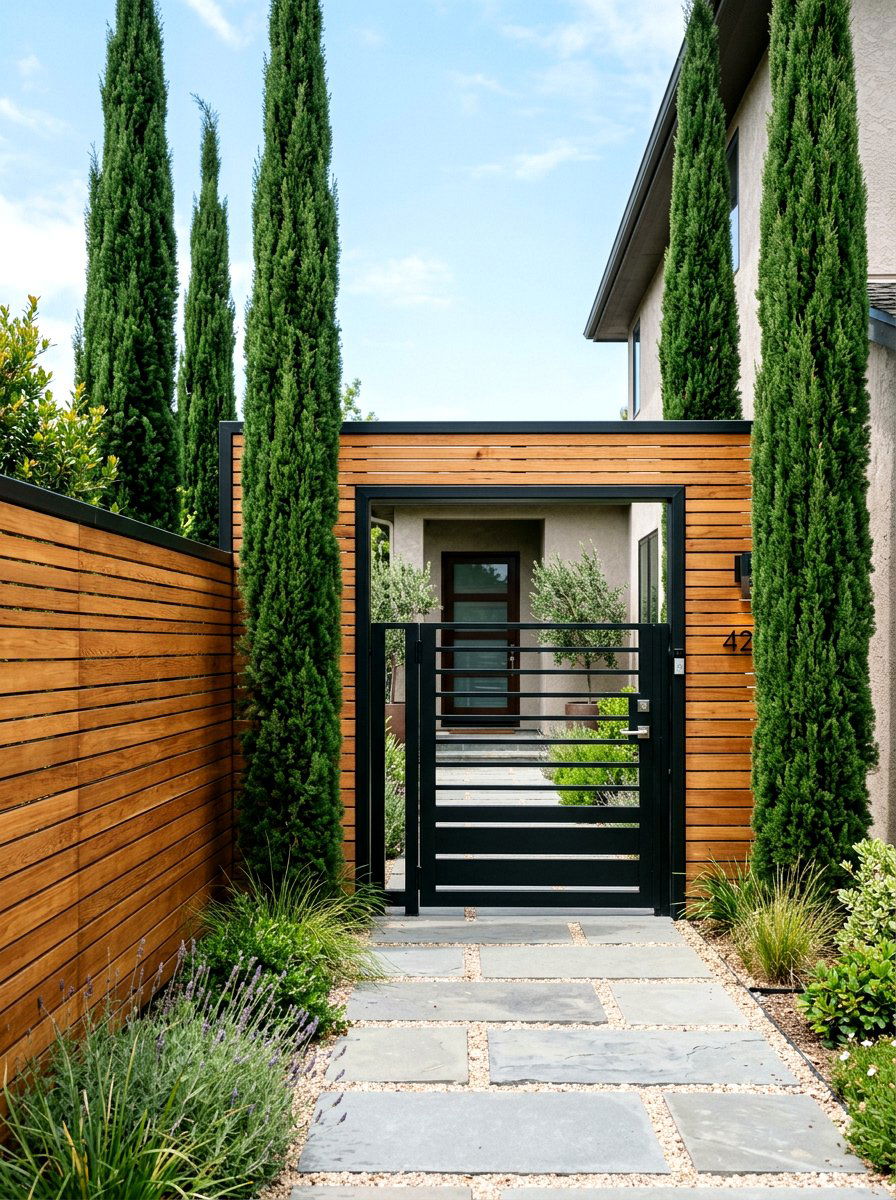 Privacy Screen Entryway - 30 front entry landscaping ideas