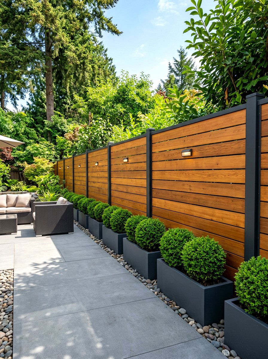Privacy Screen Fence - 30 backyard zoning ideas