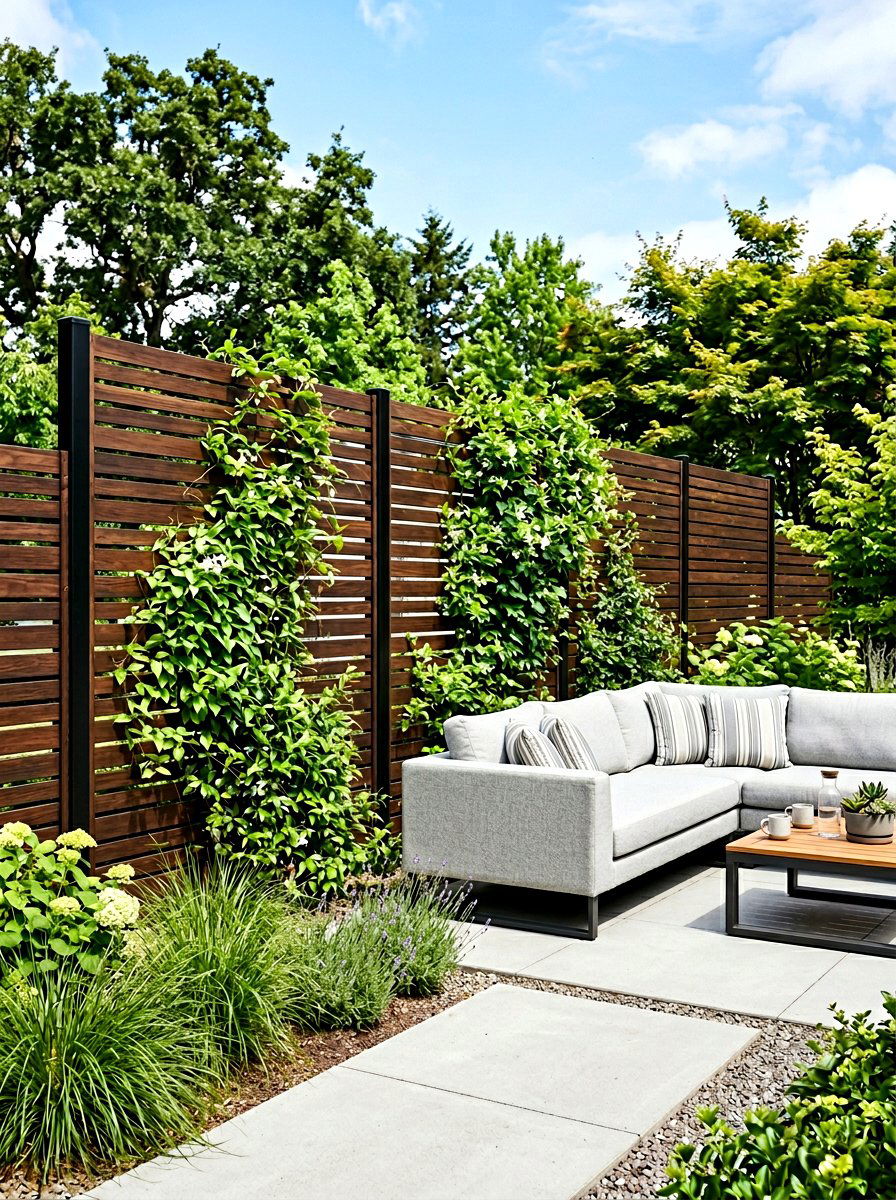 Privacy Screen Fence - 30 cozy patio ideas