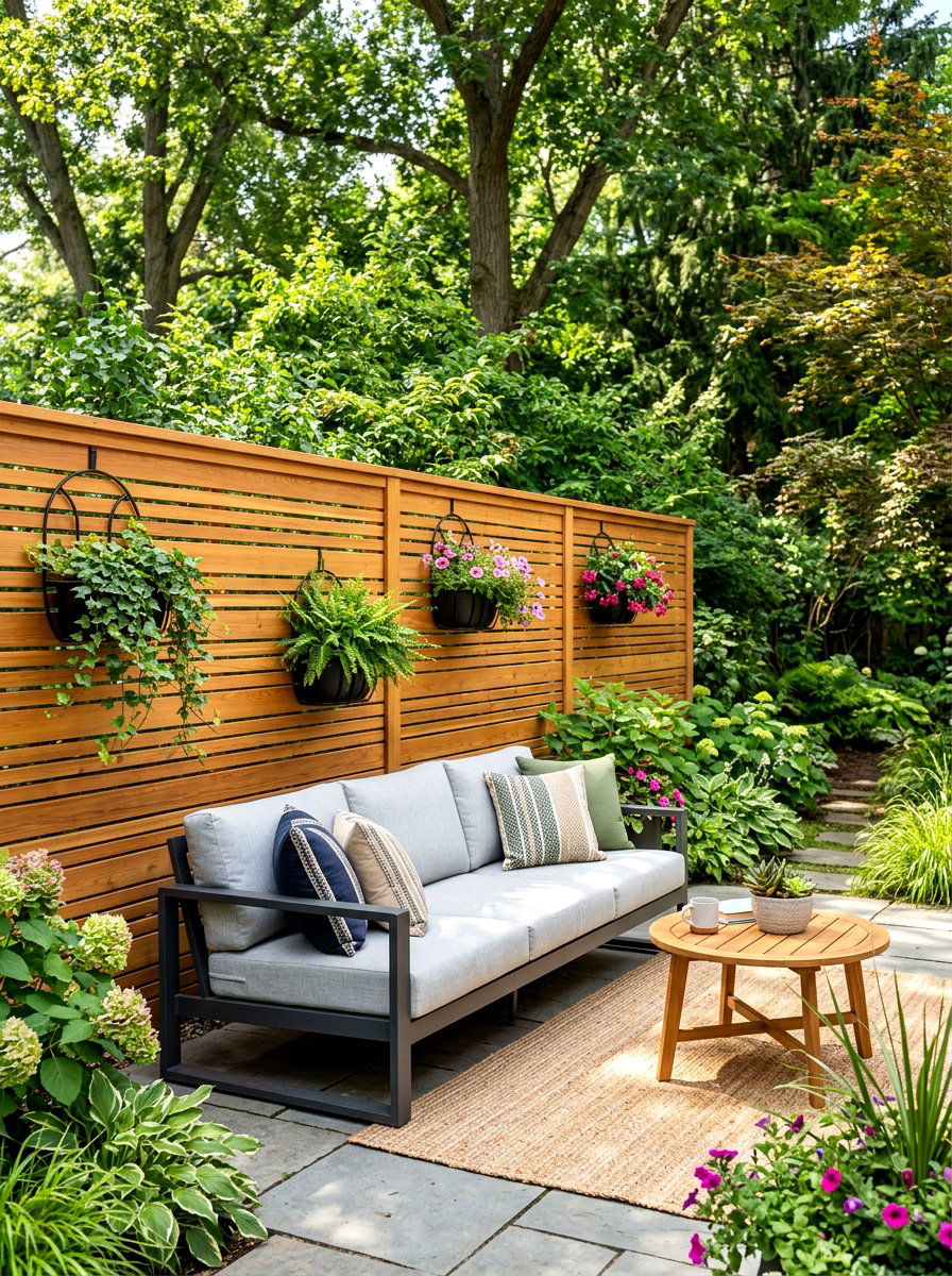 Privacy Screen Fence - 30 backyard zoning layout ideas