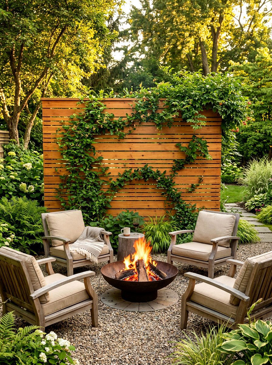 Privacy Screen Fire Pit - 30 fire pit gravel area ideas
