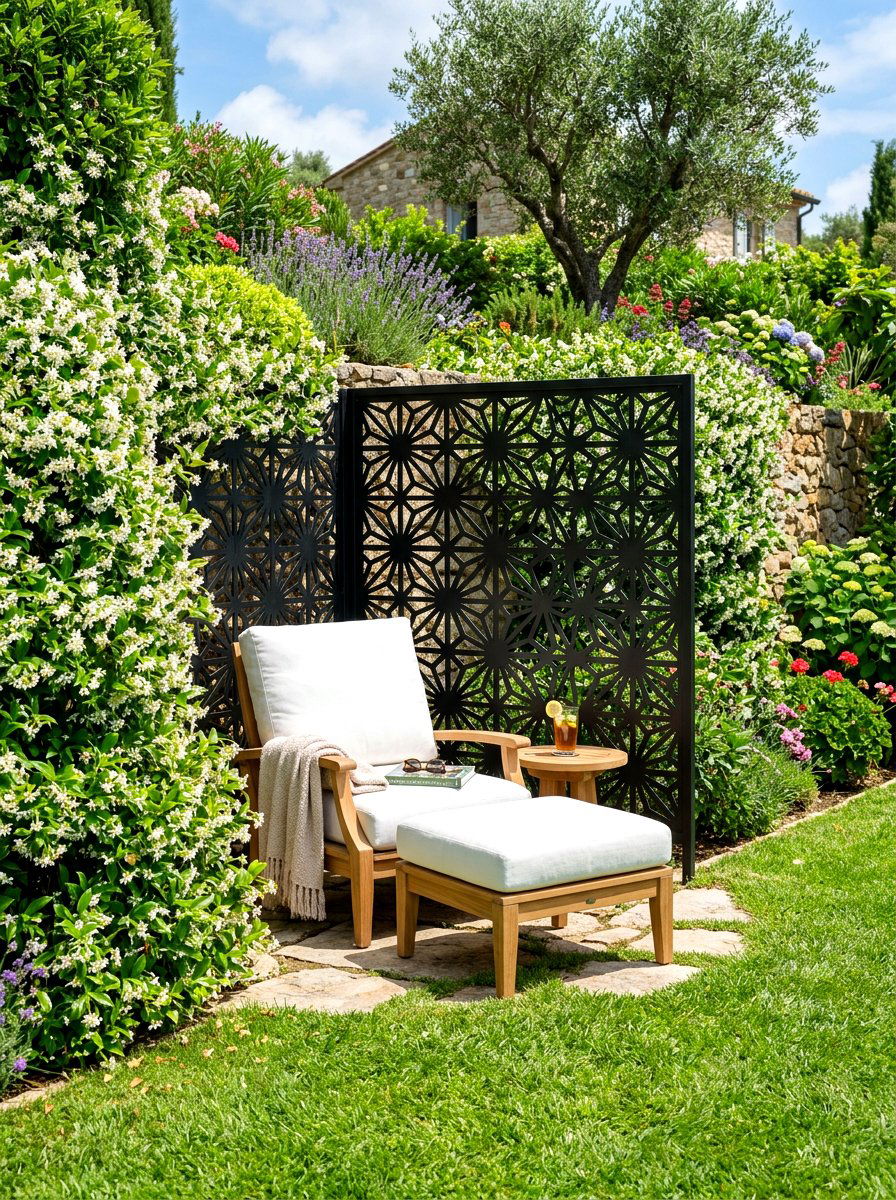 Privacy Screen Garden Nook - 30 resort patio lounge ideas