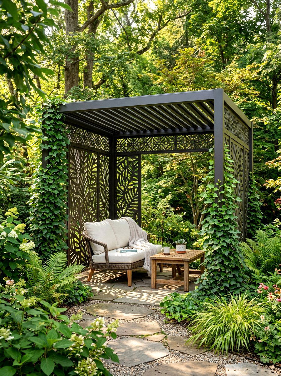 Privacy Screen Gazebo - 30 gazebo decorating ideas
