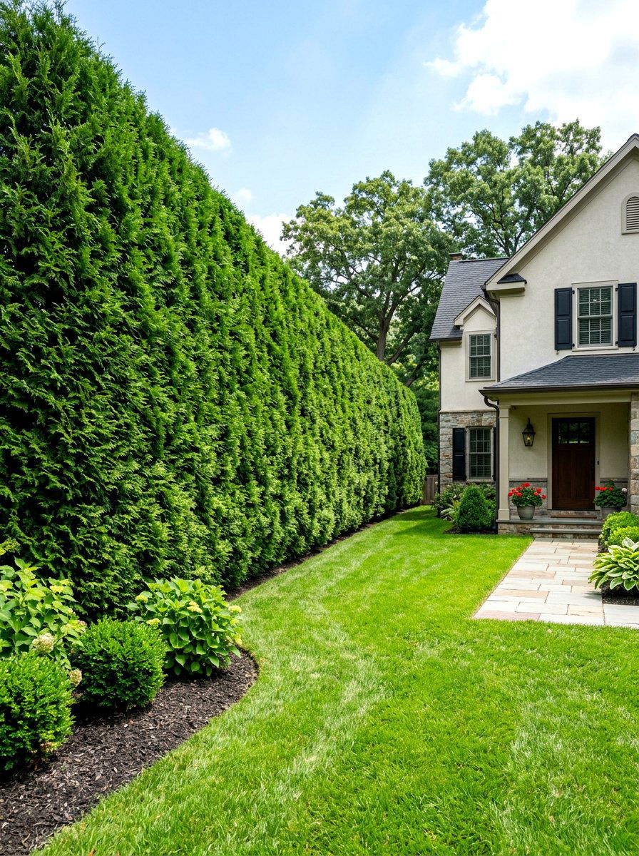 Privacy Screen Hedge - 30 front garden ideas