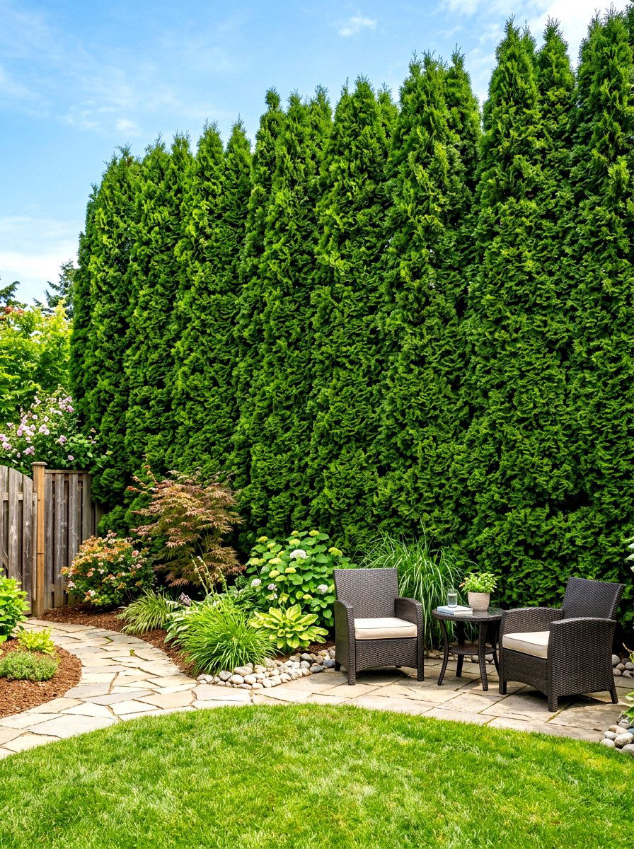 Privacy Screen Hedge - 30 small front yard ideas