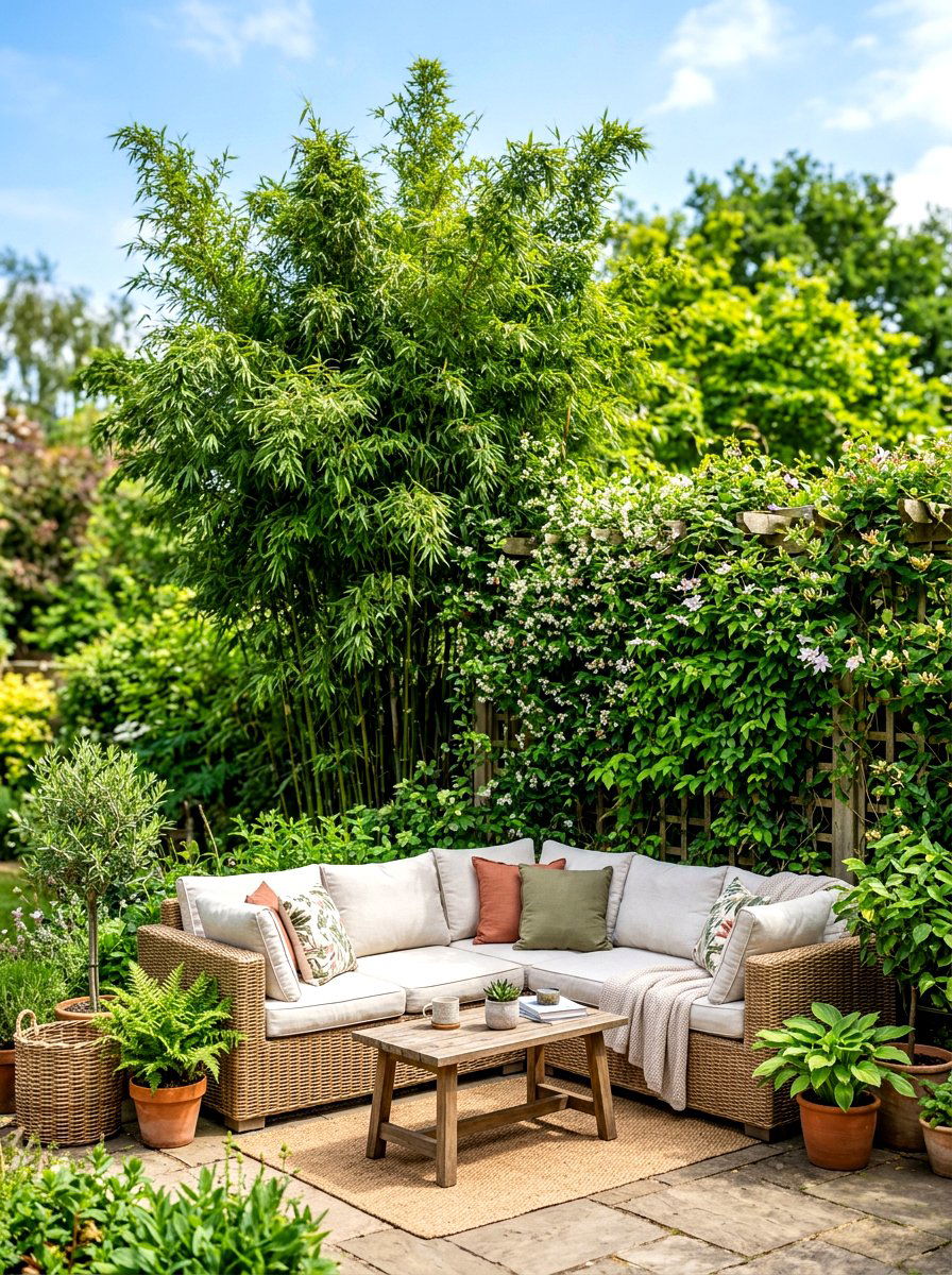 Privacy Screen Plant Wall - 30 green wall ideas