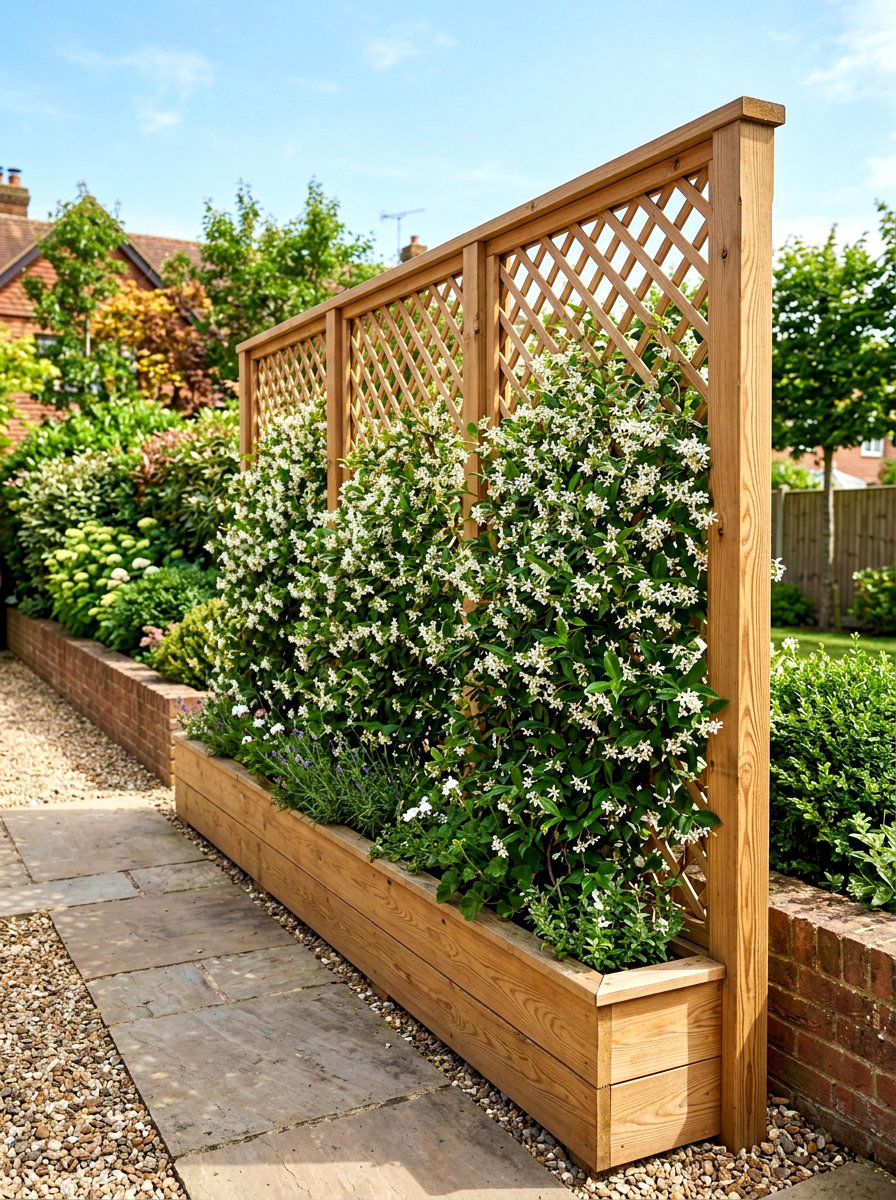 Privacy Screen Planter - 30 small backyard ideas