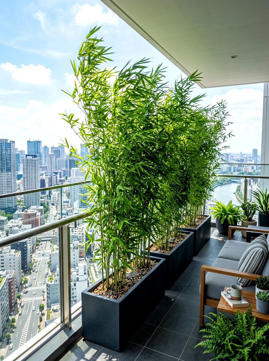 Privacy Screen Plants - 30 condo balcony garden ideas
