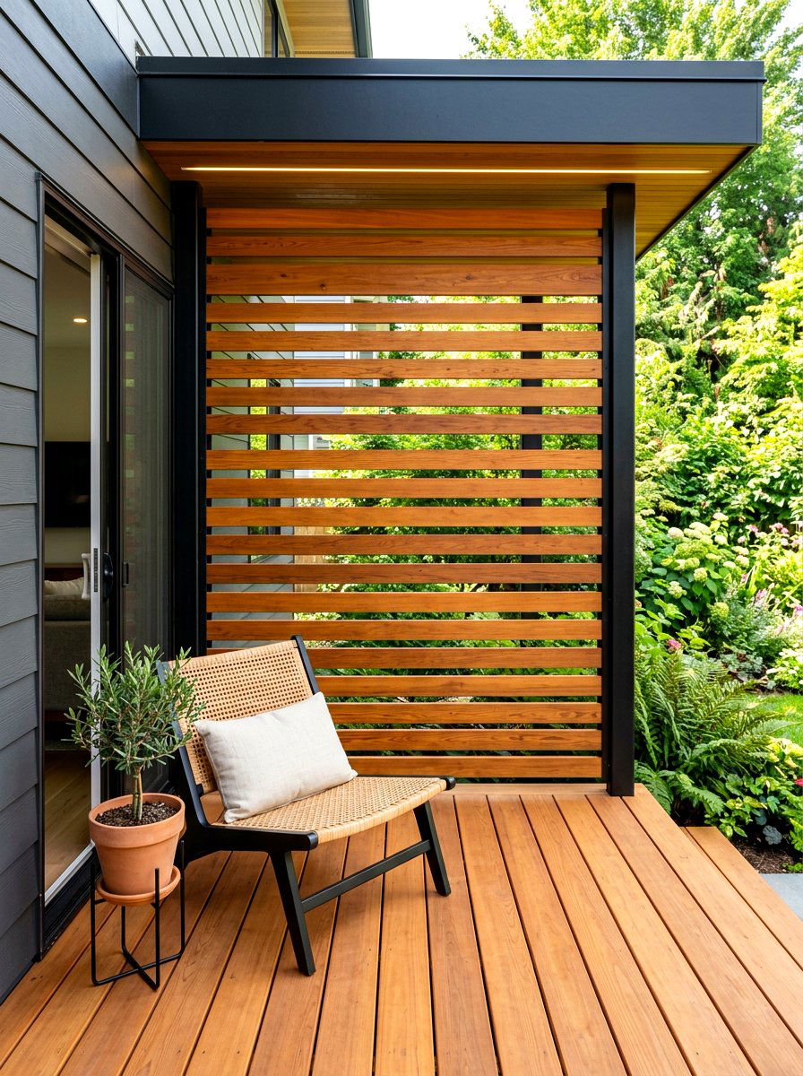 Privacy Screen Slats - 30 curb appeal ideas for small homes
