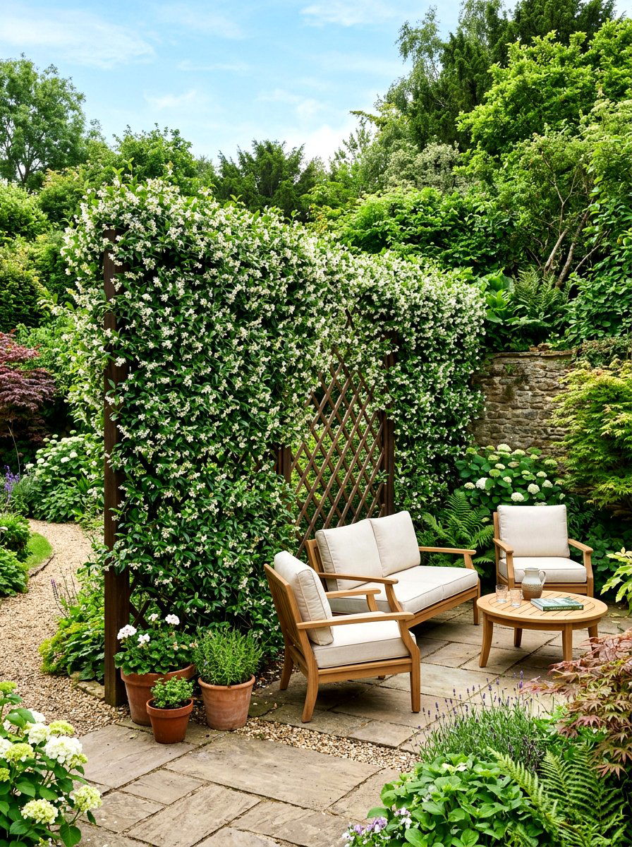 Privacy Screen Trellis - 30 vertical garden trellis ideas