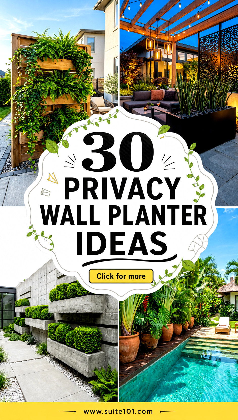 Privacy Wall Planter Ideas 30 Clever Ways to Add Privacy - Privacy Wall Planter Ideas: 30 Clever Ways to Add Privacy