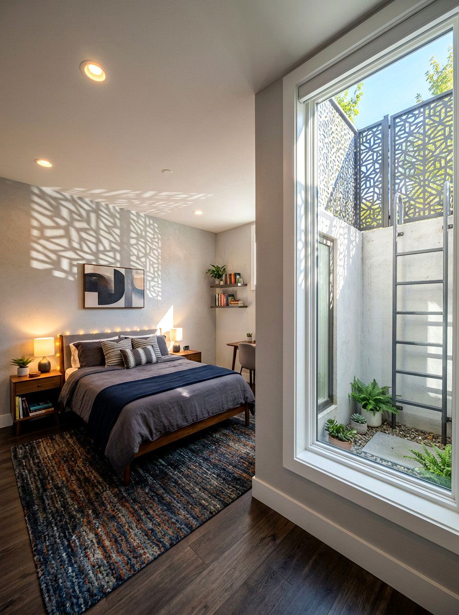 Privacy screen egress well - 30 basement bedroom egress ideas