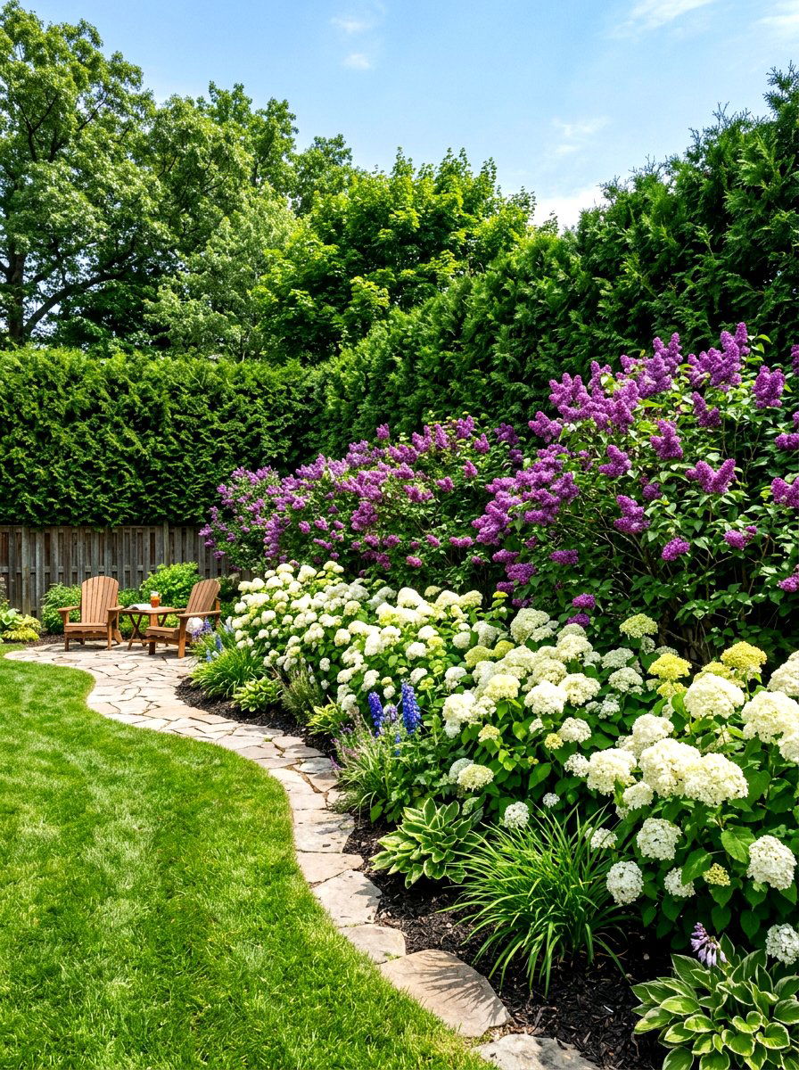 Privacy screen flower bed - 30 flower bed layout ideas