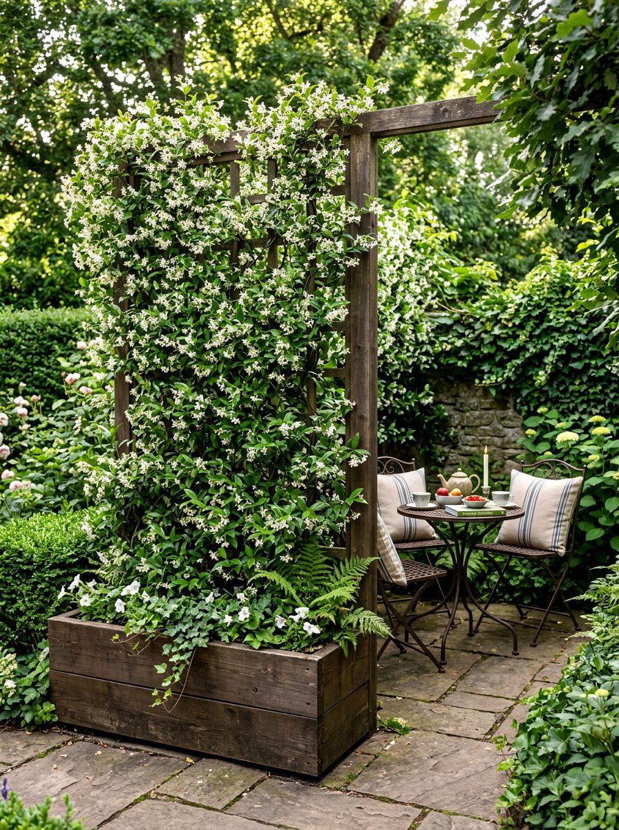 Privacy screen flower box - 30 balcony flower box ideas