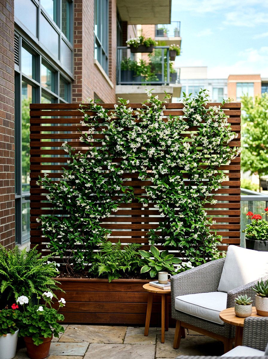 Privacy screen garden box - 30 narrow raised bed ideas