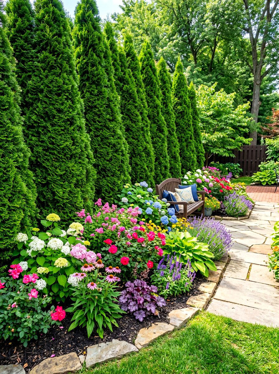 Privacy screen garden corner - 30 corner flower bed ideas
