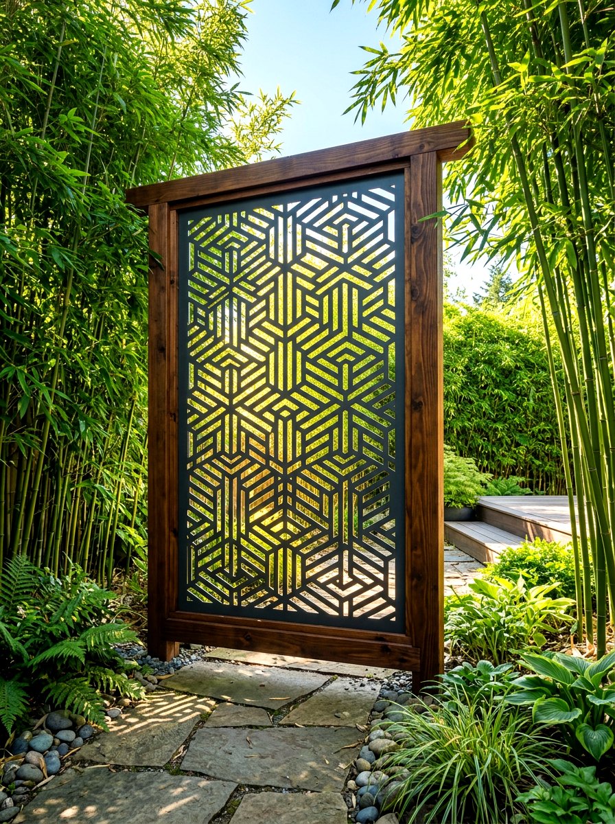 Privacy screen panel - 30 modern garden ideas