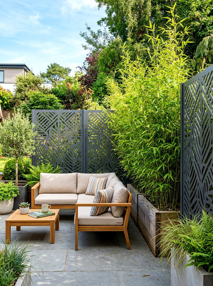 Privacy screen terrace - 30 terrace lounge ideas aesthetic