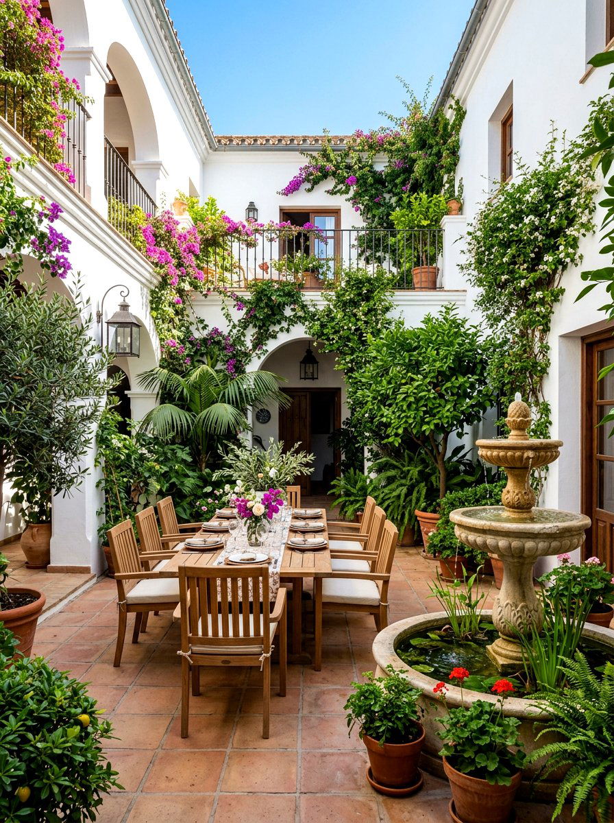 Private Interior Courtyard - 30 al fresco dining ideas