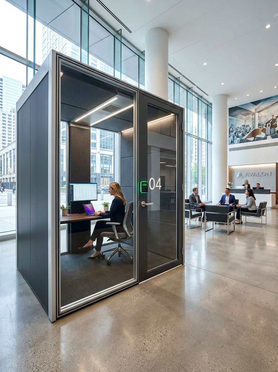 Private Office Pods - 30 acoustic office decor ideas