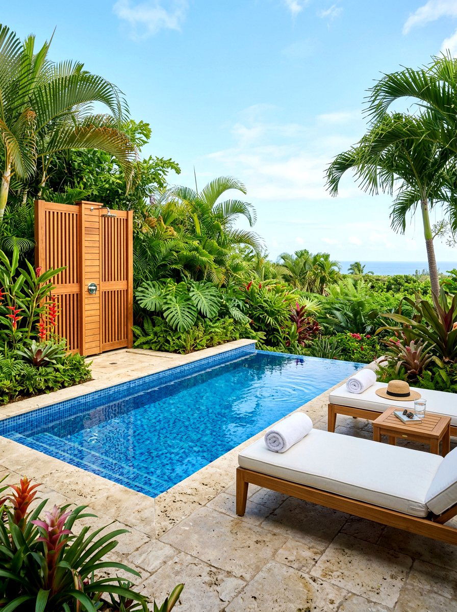 Private Plunge Pool Area - 30 boutique hotel patio ideas