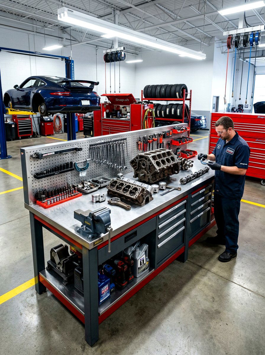 Pro Grade Automotive Bench - 30 garage workbench ideas