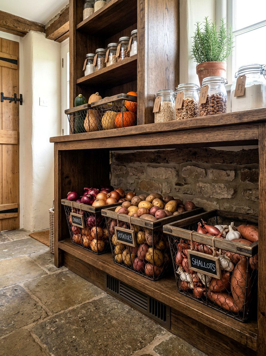 Produce Baskets For Vegetables - 30 pantry organization ideas