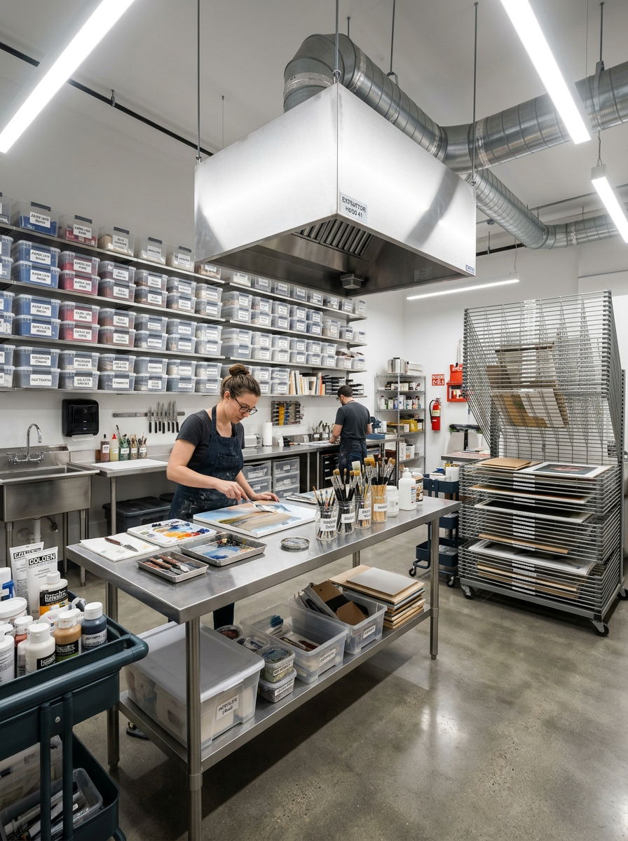 Professional Artist Lab - 30 painting studio ideas