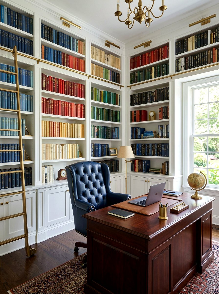Professional Bookshelf Styling - 30 video call office ideas