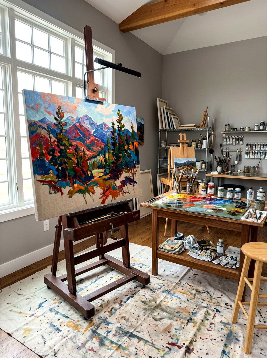 Professional Canvas Painting Space - 30 art corner ideas