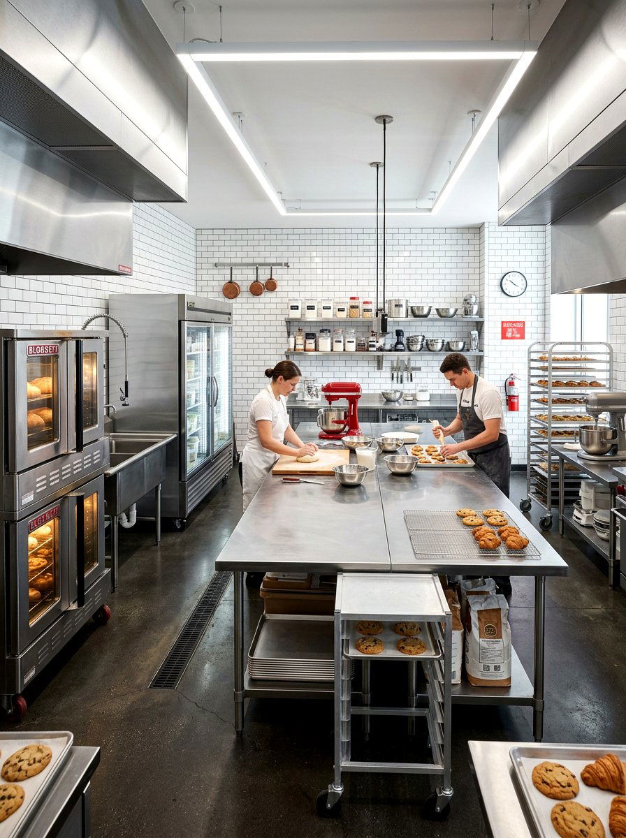 Professional Grade Baking Kitchen - 30 pastry corner kitchen ideas
