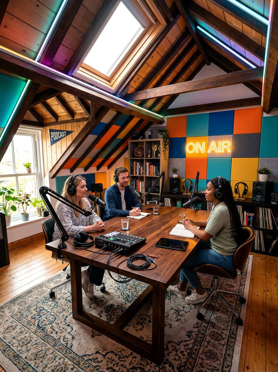 Professional Podcast Room Attic - 30 attic studio ideas
