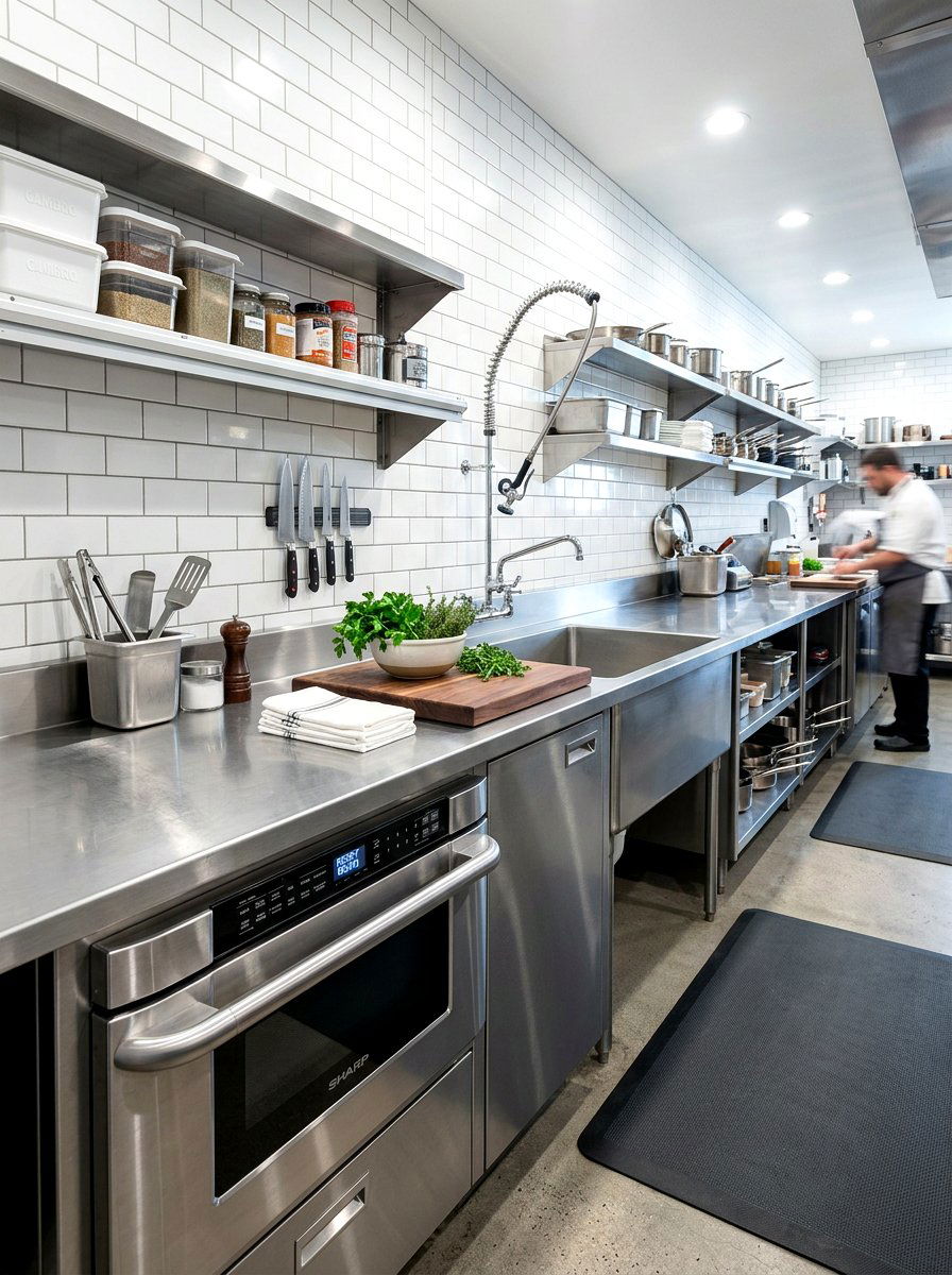 Professional chef station - 30 drawer microwave ideas