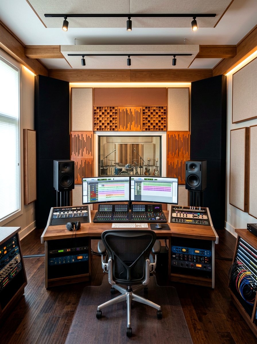 Professional control room arrangement - 30 recording room ideas
