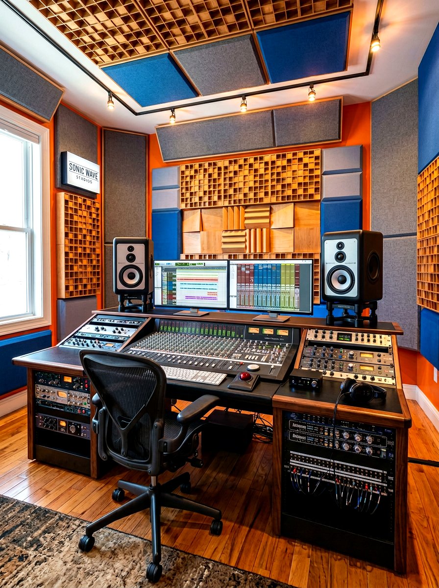 Professional mixing suite - 30 music room ideas