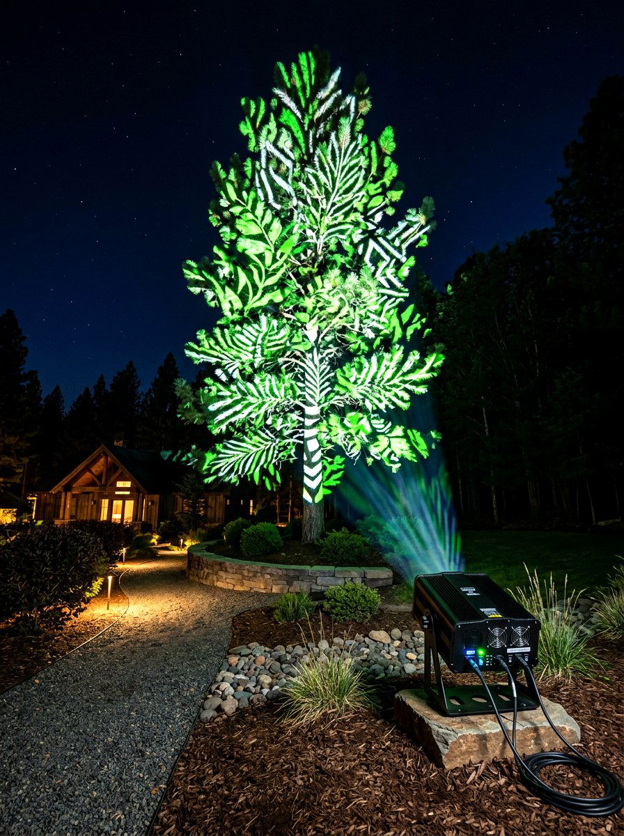 Projector Light For Foliage - 30 tree lighting ideas