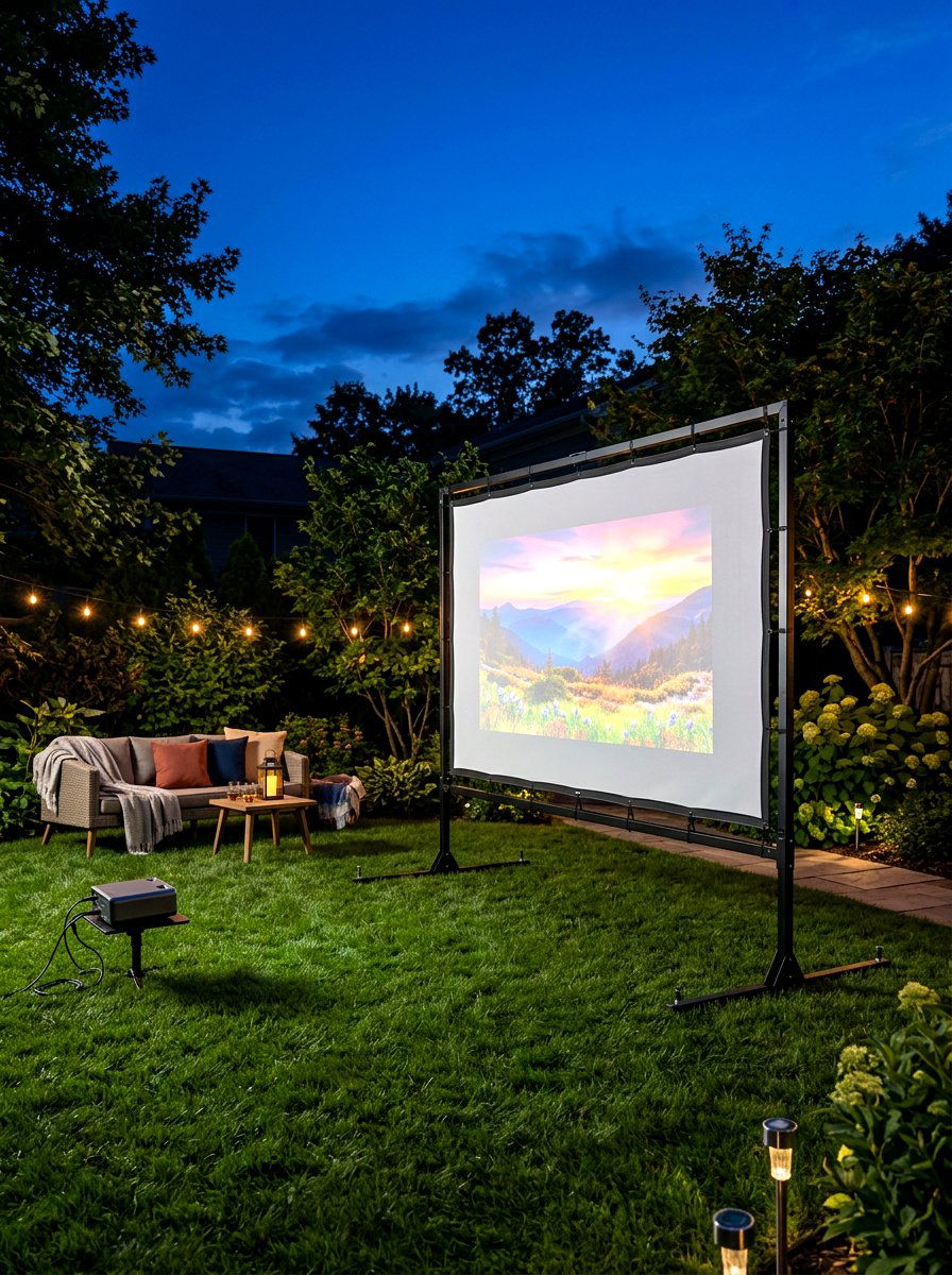Projector Screen For Backyard - 30 outdoor movie night ideas