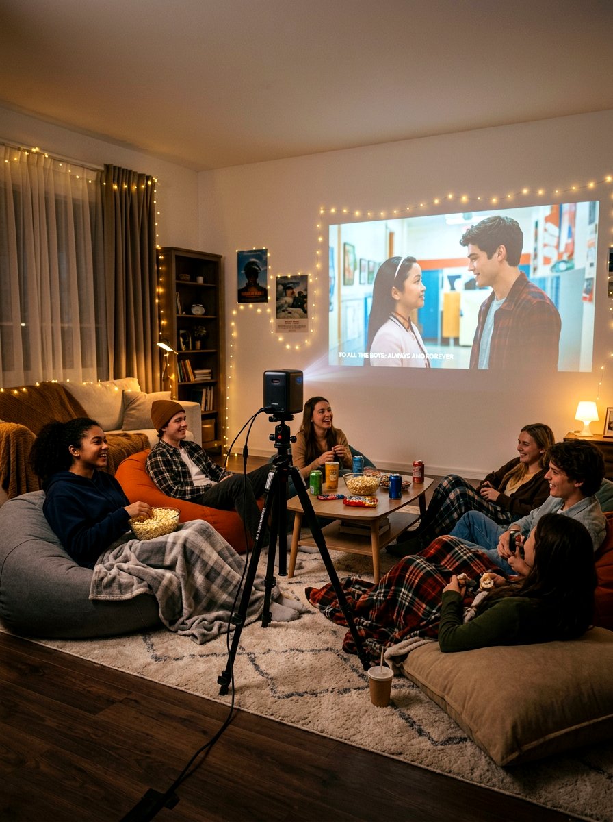 Projector movie screen - 30 teen hangout room ideas