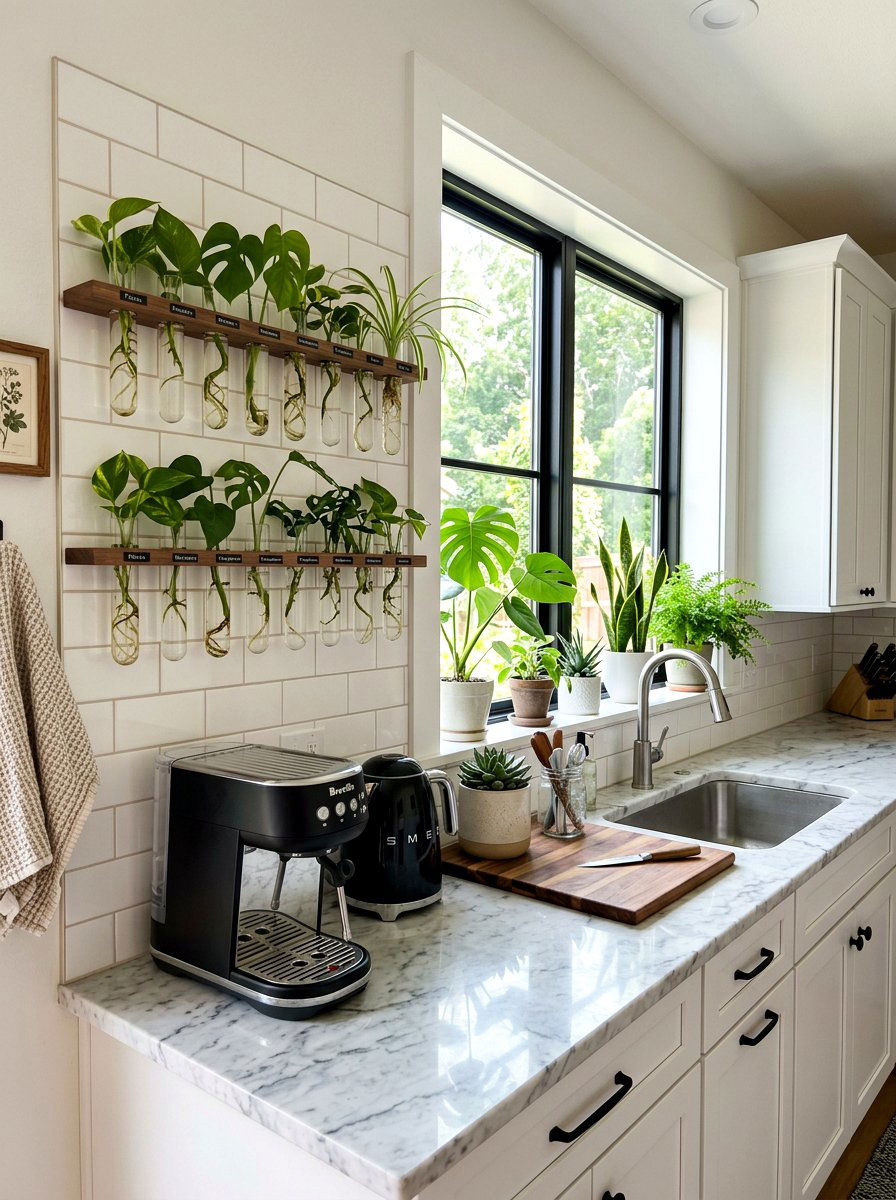 Propagation Wall Shelf - 30 houseplant shelf ideas