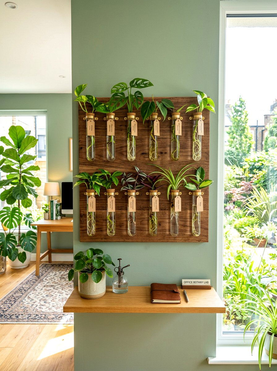 Propagation station display - 30 office plant corner ideas