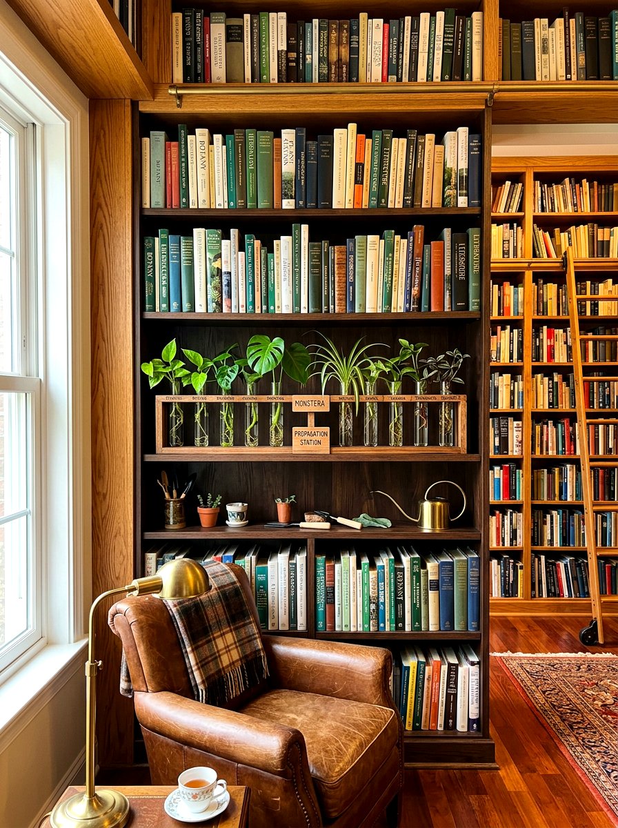 Propagation station for bookshelf - 30 plant propagation station ideas
