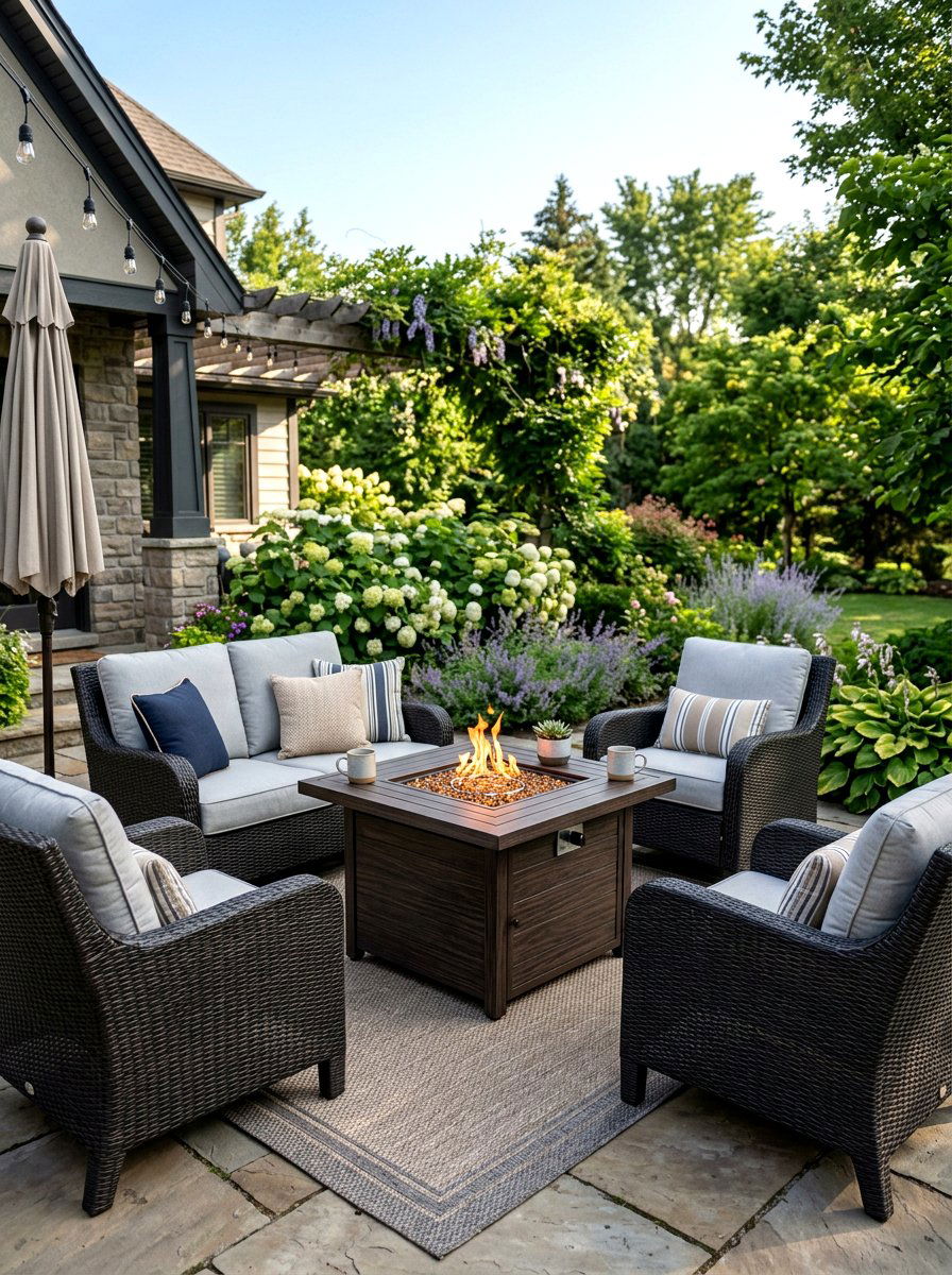 Propane Gas Fire Table - 30 gas fire pit ideas