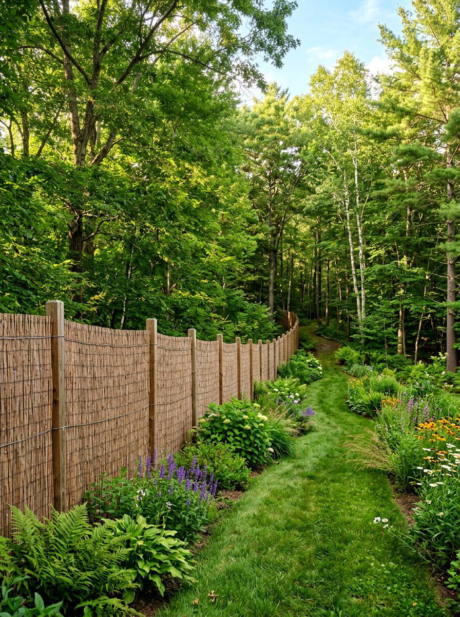 Property Line Natural Screening - 30 reed fence ideas